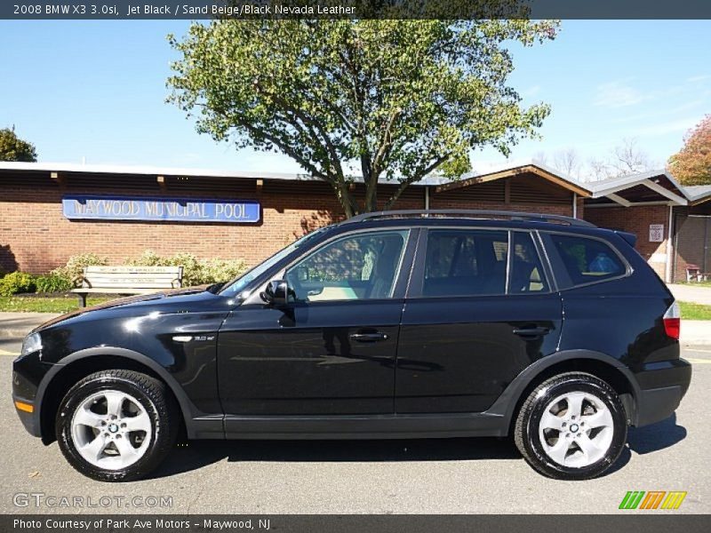 Jet Black / Sand Beige/Black Nevada Leather 2008 BMW X3 3.0si