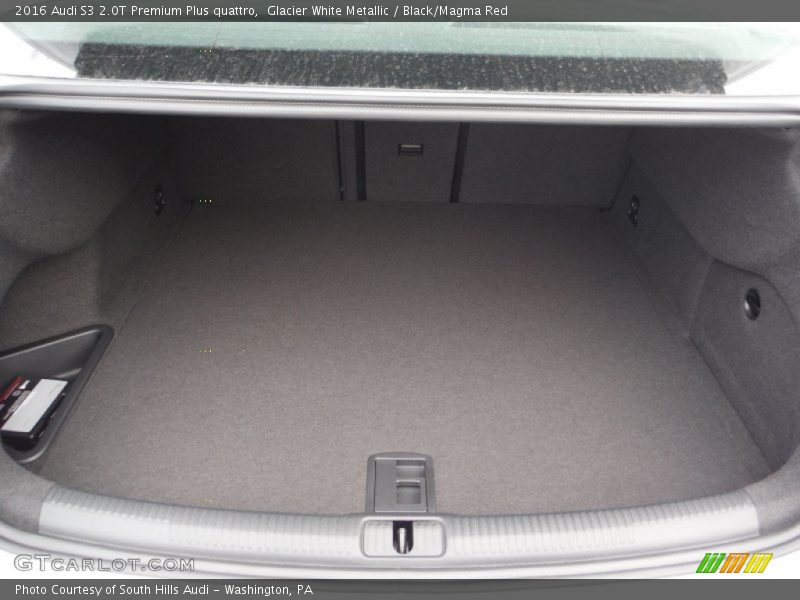 Glacier White Metallic / Black/Magma Red 2016 Audi S3 2.0T Premium Plus quattro