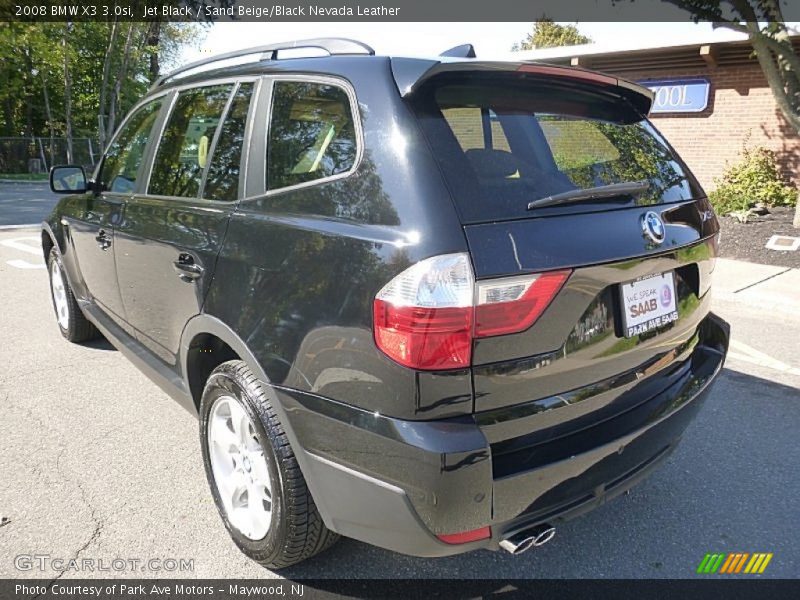 Jet Black / Sand Beige/Black Nevada Leather 2008 BMW X3 3.0si