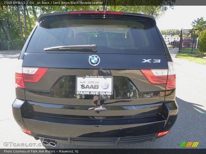 Jet Black / Sand Beige/Black Nevada Leather 2008 BMW X3 3.0si