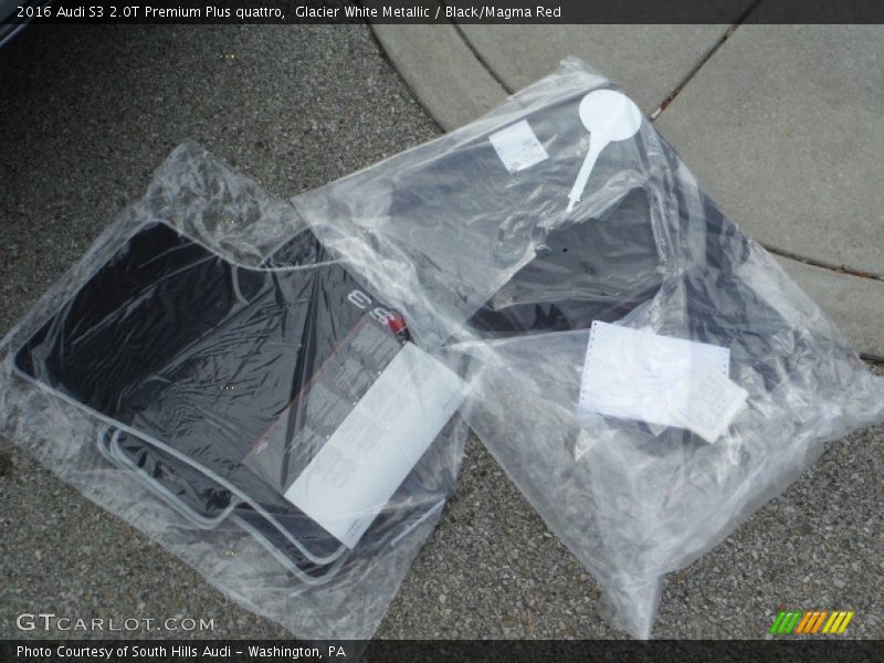 Glacier White Metallic / Black/Magma Red 2016 Audi S3 2.0T Premium Plus quattro