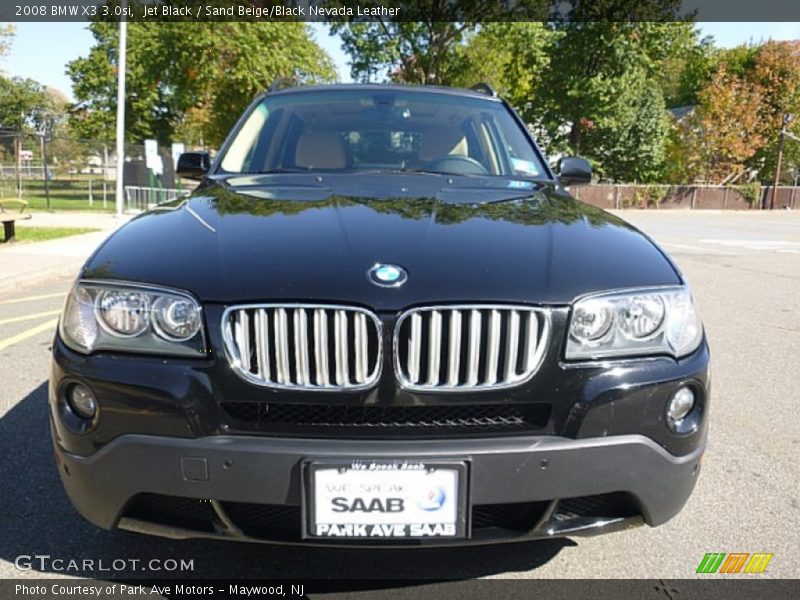 Jet Black / Sand Beige/Black Nevada Leather 2008 BMW X3 3.0si