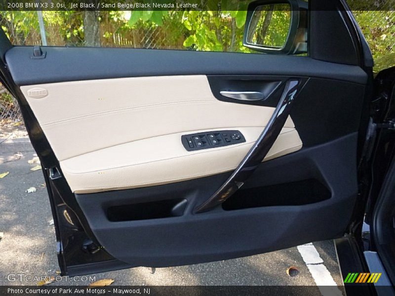 Jet Black / Sand Beige/Black Nevada Leather 2008 BMW X3 3.0si