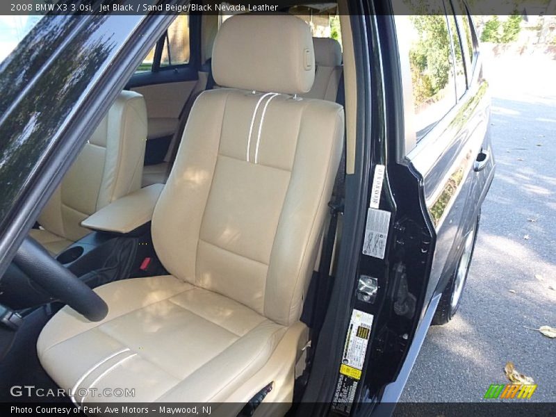 Jet Black / Sand Beige/Black Nevada Leather 2008 BMW X3 3.0si