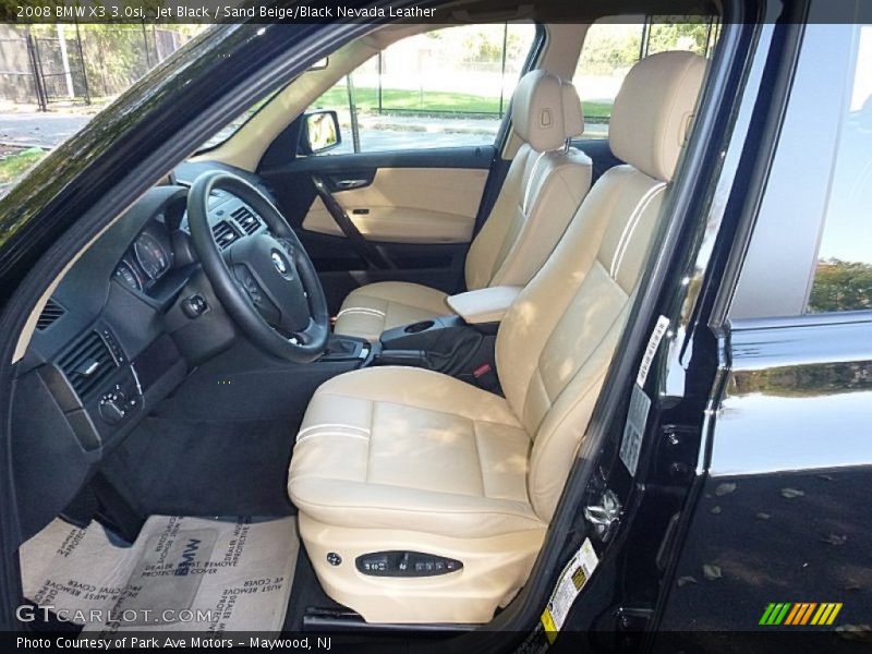 Jet Black / Sand Beige/Black Nevada Leather 2008 BMW X3 3.0si