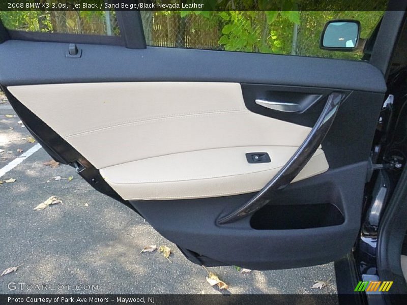 Jet Black / Sand Beige/Black Nevada Leather 2008 BMW X3 3.0si