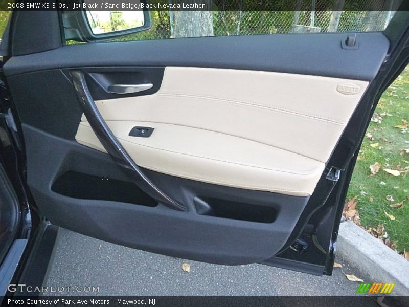 Jet Black / Sand Beige/Black Nevada Leather 2008 BMW X3 3.0si