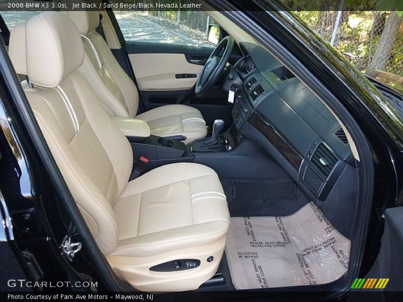 Jet Black / Sand Beige/Black Nevada Leather 2008 BMW X3 3.0si