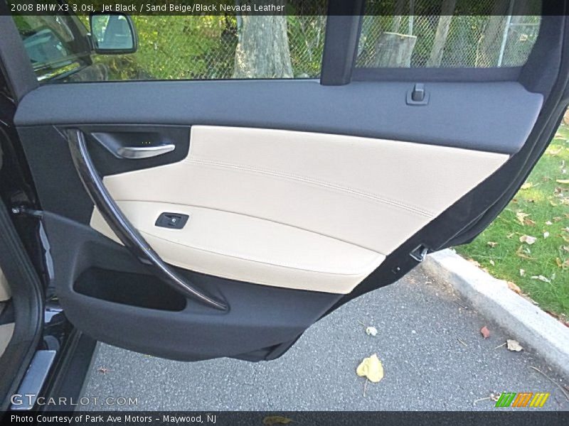 Jet Black / Sand Beige/Black Nevada Leather 2008 BMW X3 3.0si