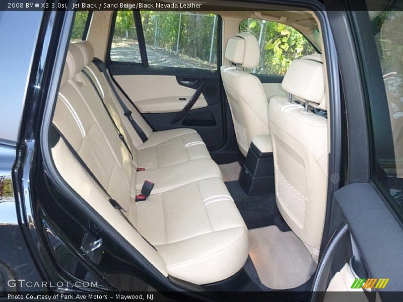 Jet Black / Sand Beige/Black Nevada Leather 2008 BMW X3 3.0si