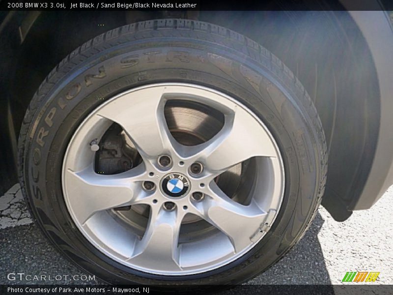 Jet Black / Sand Beige/Black Nevada Leather 2008 BMW X3 3.0si