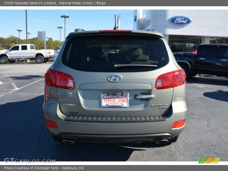 Natural Khaki Green / Beige 2008 Hyundai Santa Fe Limited