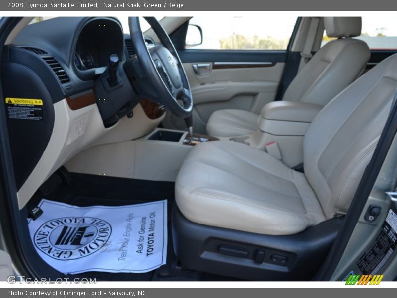 Natural Khaki Green / Beige 2008 Hyundai Santa Fe Limited