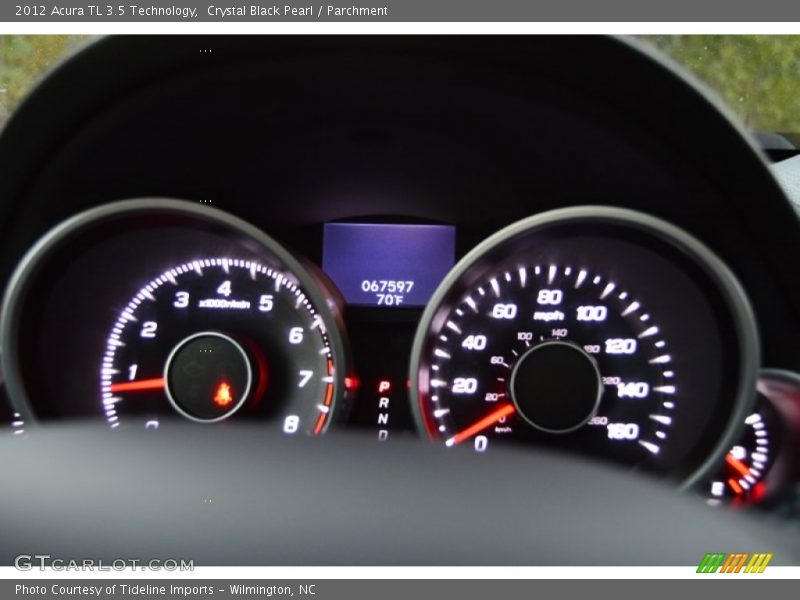 Crystal Black Pearl / Parchment 2012 Acura TL 3.5 Technology
