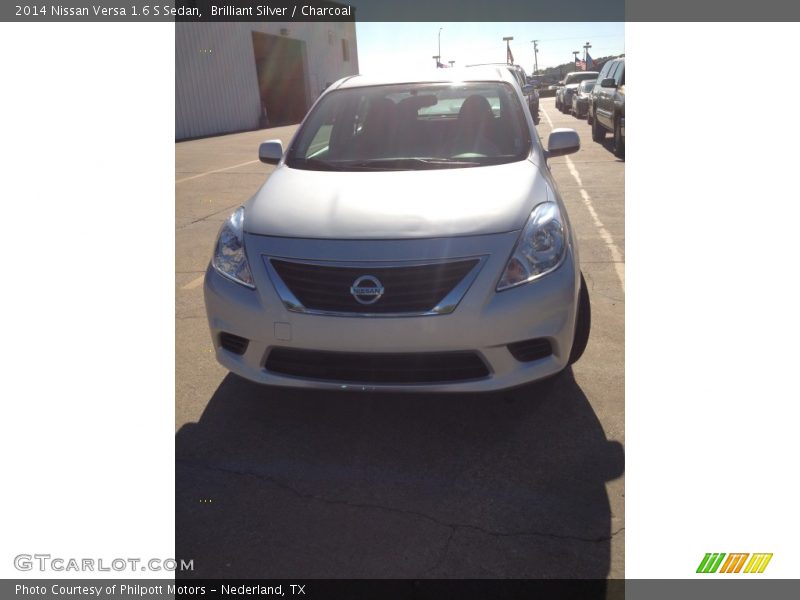 Brilliant Silver / Charcoal 2014 Nissan Versa 1.6 S Sedan