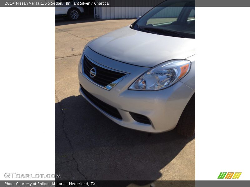 Brilliant Silver / Charcoal 2014 Nissan Versa 1.6 S Sedan
