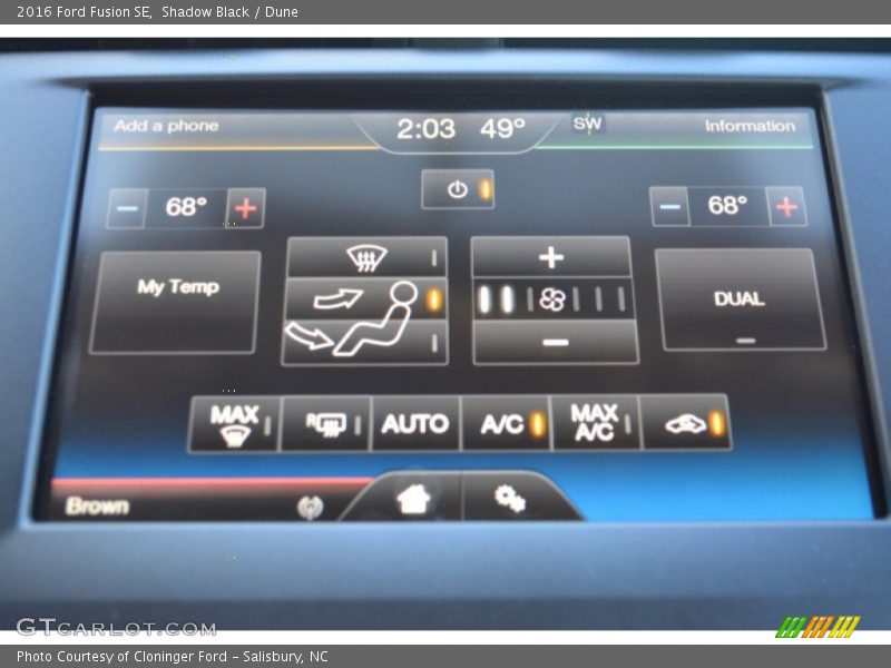 Shadow Black / Dune 2016 Ford Fusion SE