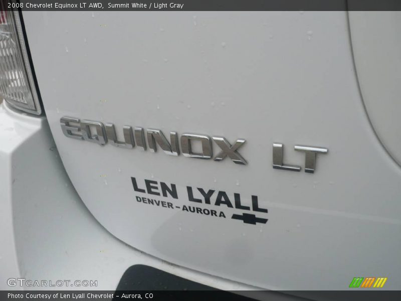 Summit White / Light Gray 2008 Chevrolet Equinox LT AWD