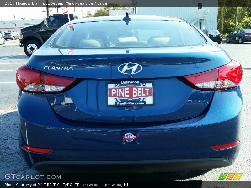 Windy Sea Blue / Beige 2015 Hyundai Elantra SE Sedan