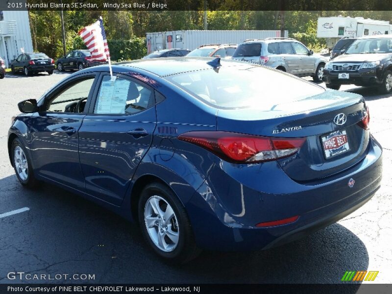 Windy Sea Blue / Beige 2015 Hyundai Elantra SE Sedan