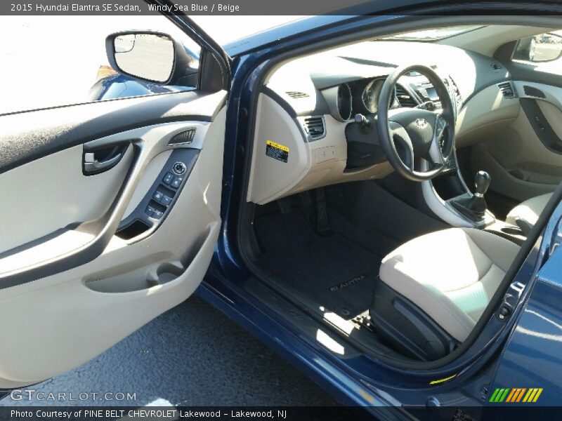 Windy Sea Blue / Beige 2015 Hyundai Elantra SE Sedan