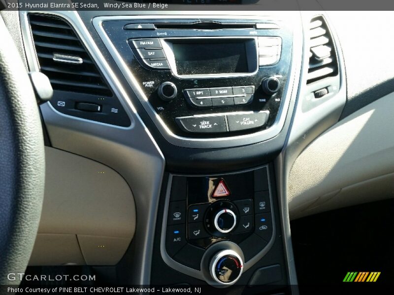 Windy Sea Blue / Beige 2015 Hyundai Elantra SE Sedan