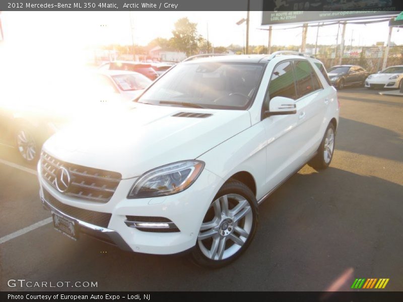 Arctic White / Grey 2012 Mercedes-Benz ML 350 4Matic