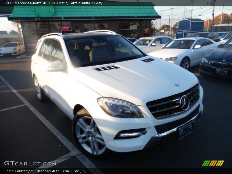 Arctic White / Grey 2012 Mercedes-Benz ML 350 4Matic