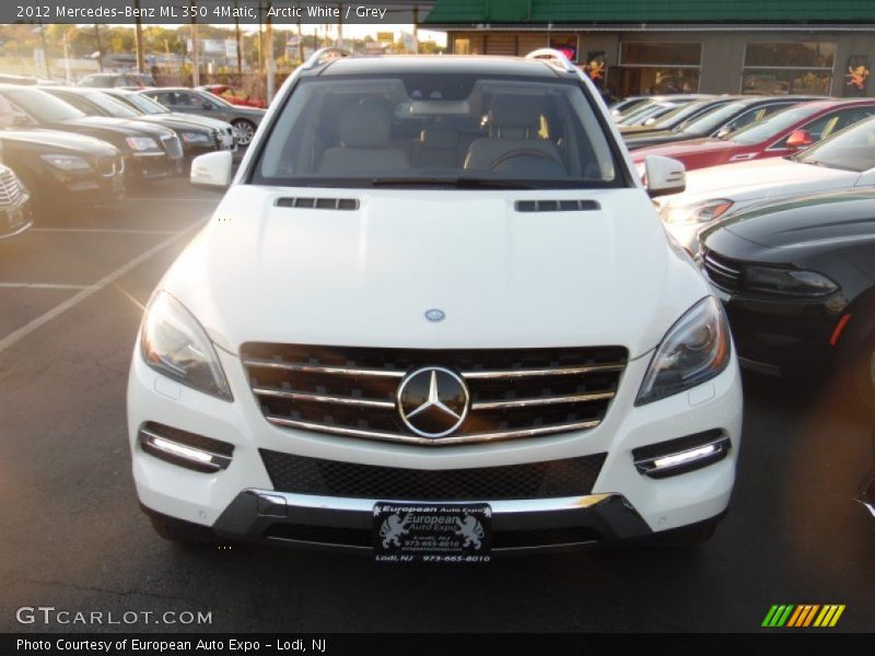 Arctic White / Grey 2012 Mercedes-Benz ML 350 4Matic