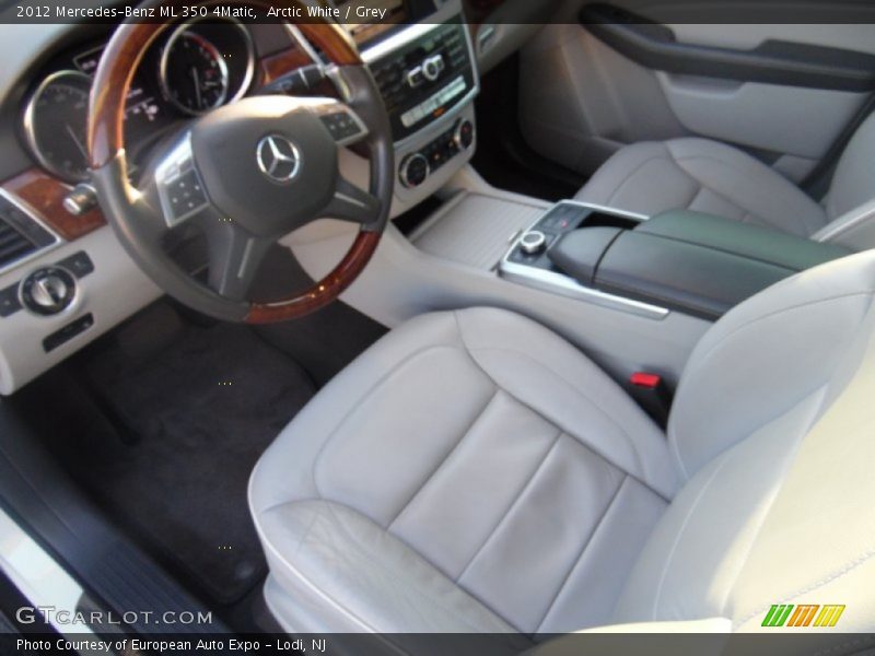 Arctic White / Grey 2012 Mercedes-Benz ML 350 4Matic