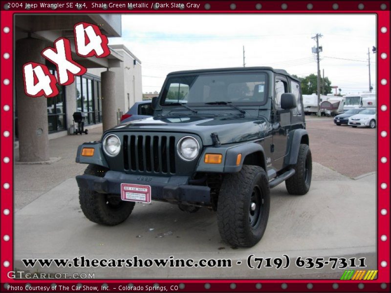 Shale Green Metallic / Dark Slate Gray 2004 Jeep Wrangler SE 4x4