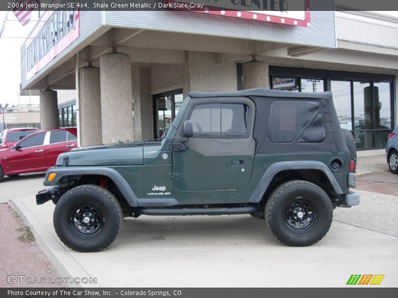 Shale Green Metallic / Dark Slate Gray 2004 Jeep Wrangler SE 4x4