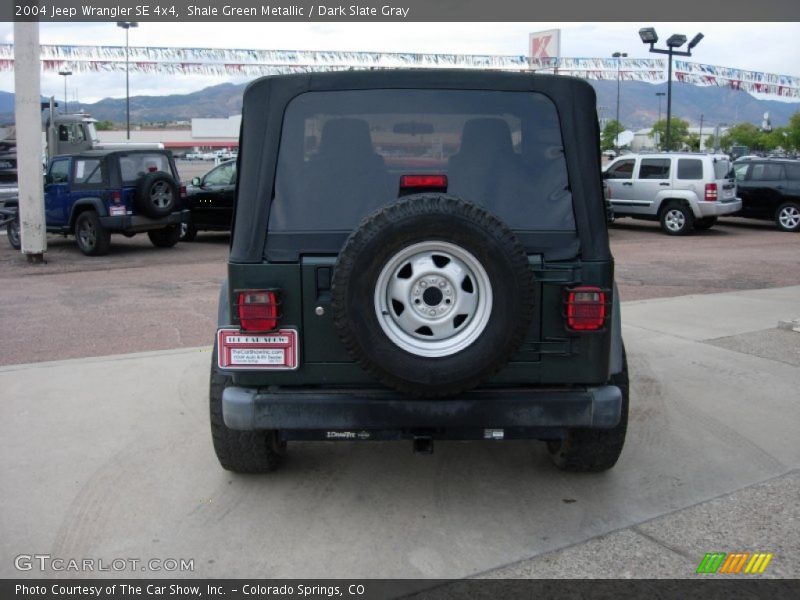 Shale Green Metallic / Dark Slate Gray 2004 Jeep Wrangler SE 4x4