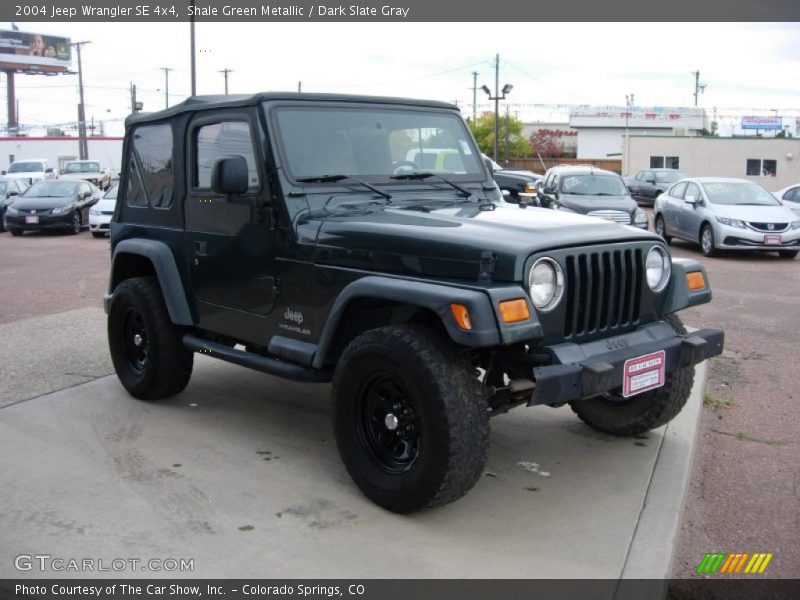 Shale Green Metallic / Dark Slate Gray 2004 Jeep Wrangler SE 4x4