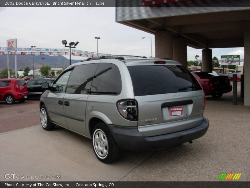 Bright Silver Metallic / Taupe 2003 Dodge Caravan SE