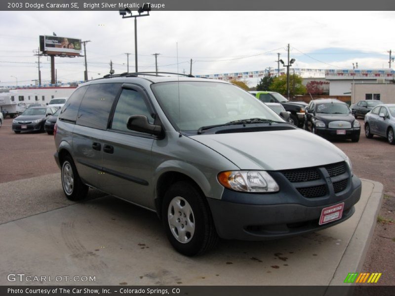 Bright Silver Metallic / Taupe 2003 Dodge Caravan SE