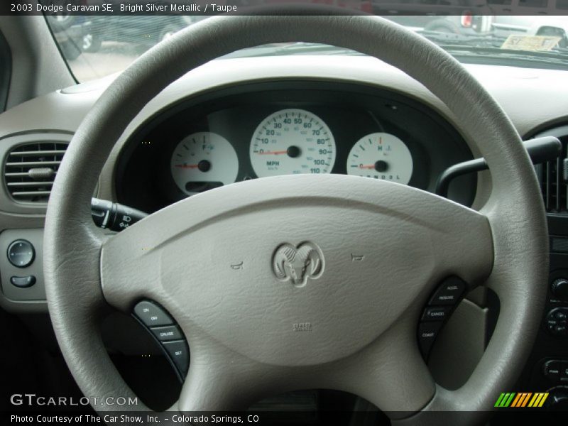 Bright Silver Metallic / Taupe 2003 Dodge Caravan SE