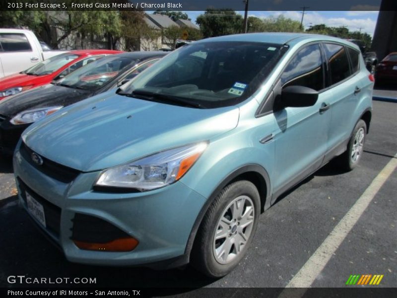 Frosted Glass Metallic / Charcoal Black 2013 Ford Escape S