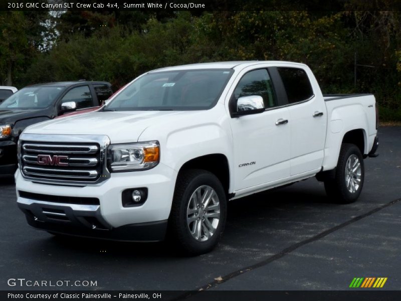 Summit White / Cocoa/Dune 2016 GMC Canyon SLT Crew Cab 4x4