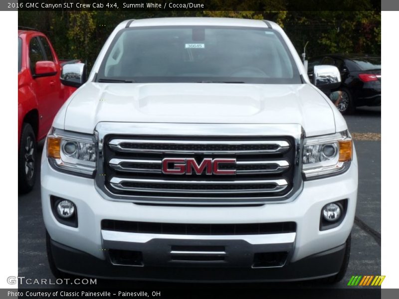 Summit White / Cocoa/Dune 2016 GMC Canyon SLT Crew Cab 4x4
