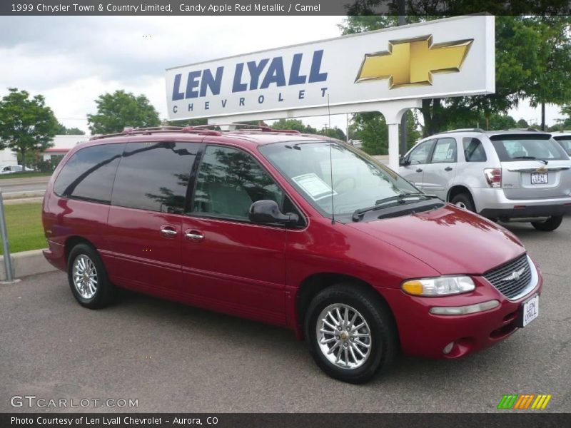 Candy Apple Red Metallic / Camel 1999 Chrysler Town & Country Limited