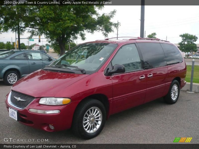 Candy Apple Red Metallic / Camel 1999 Chrysler Town & Country Limited