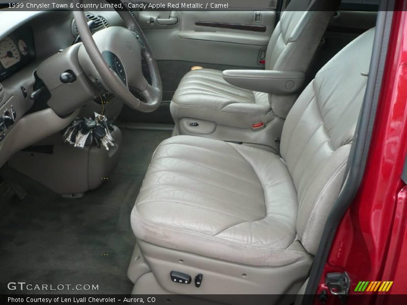 Candy Apple Red Metallic / Camel 1999 Chrysler Town & Country Limited
