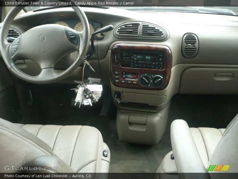 Candy Apple Red Metallic / Camel 1999 Chrysler Town & Country Limited