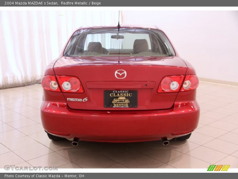 Redfire Metallic / Beige 2004 Mazda MAZDA6 s Sedan