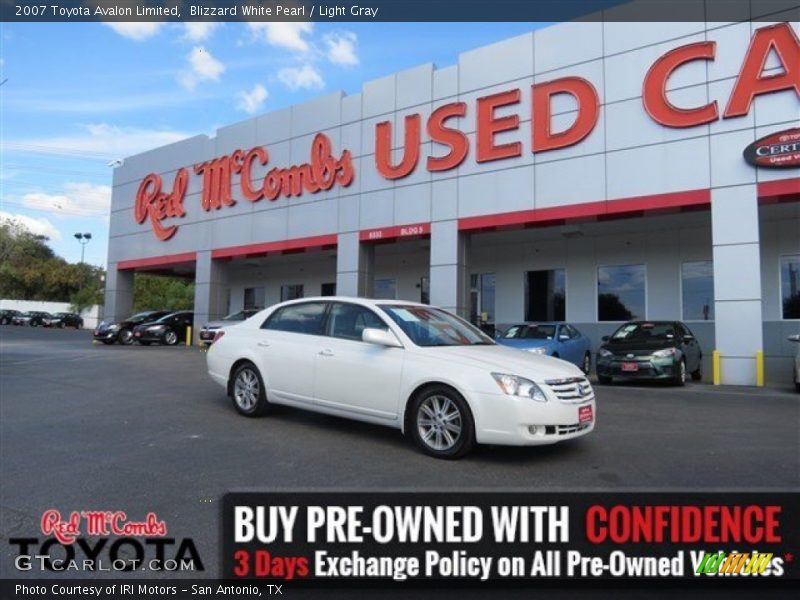 Blizzard White Pearl / Light Gray 2007 Toyota Avalon Limited