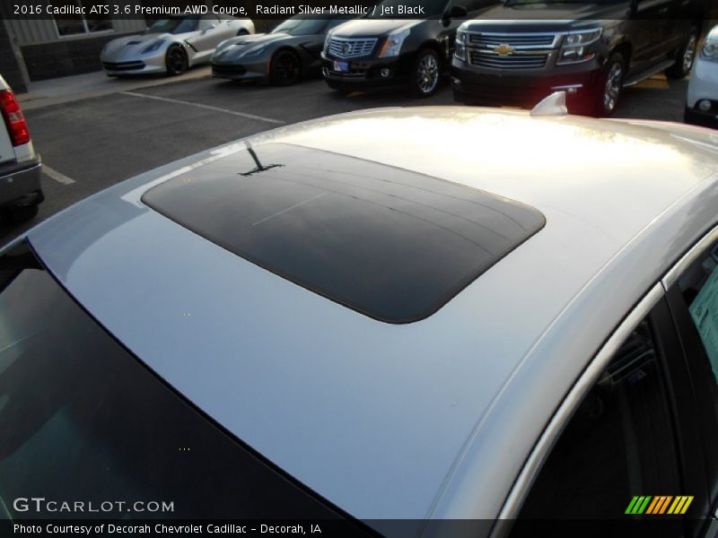 Radiant Silver Metallic / Jet Black 2016 Cadillac ATS 3.6 Premium AWD Coupe