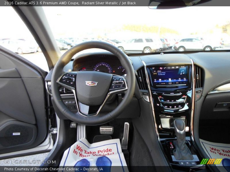 Radiant Silver Metallic / Jet Black 2016 Cadillac ATS 3.6 Premium AWD Coupe