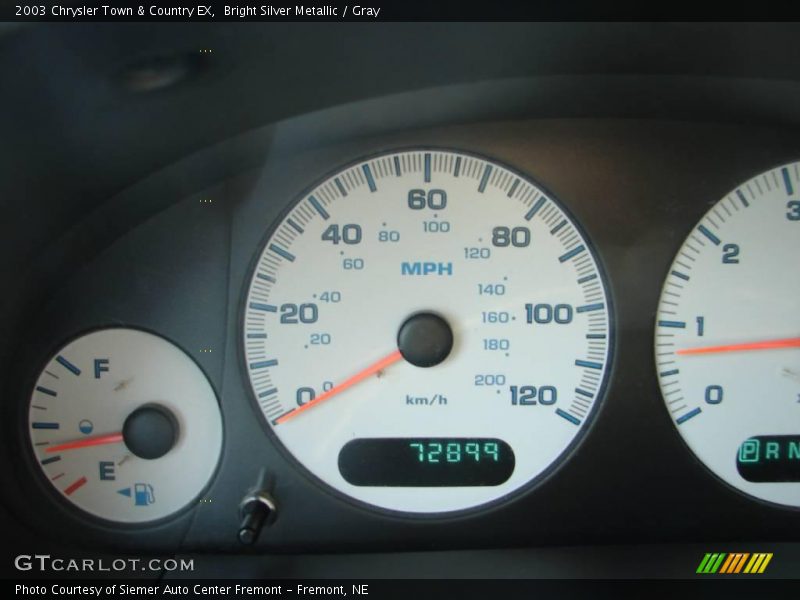 Bright Silver Metallic / Gray 2003 Chrysler Town & Country EX