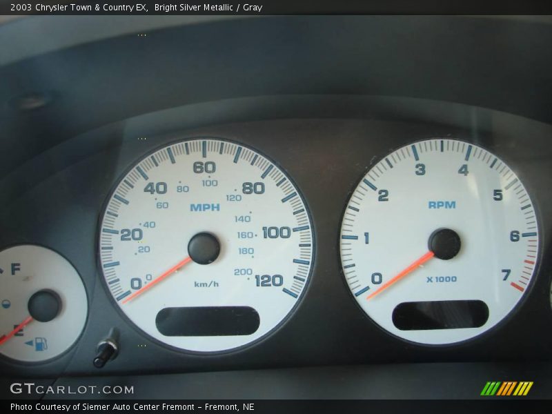 Bright Silver Metallic / Gray 2003 Chrysler Town & Country EX